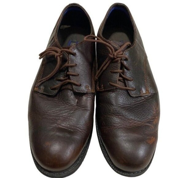 Timberland Mens oxford orthopedic Vintge lace up Brown Leather 13 Casual Y2k - Picture 1 of 11